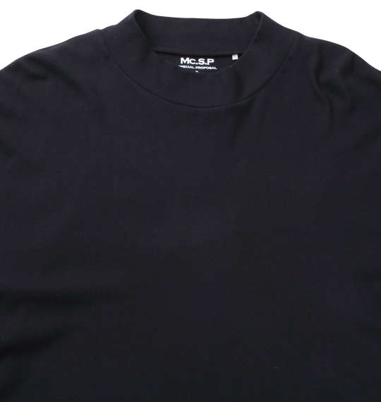 Mc.S.P オーガニックスムース起毛ハイネック長袖Tシャツ ブラック