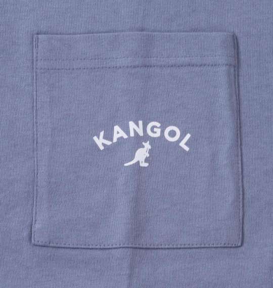 KANGOL ポケット付プリント半袖Tシャツ ブルー