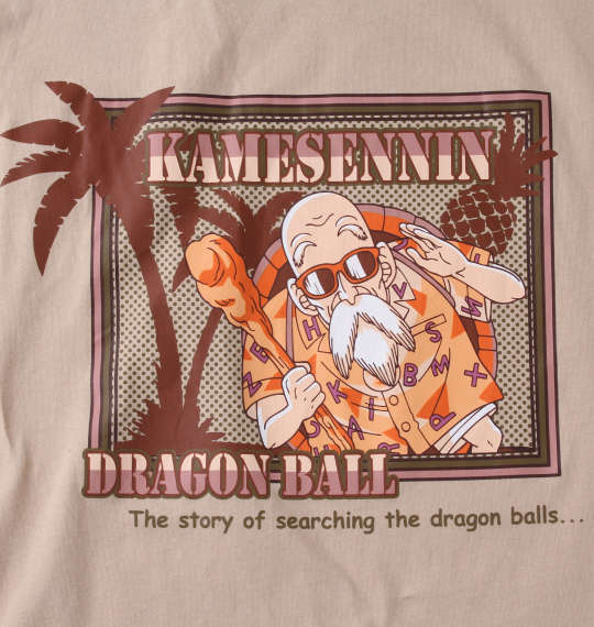DRAGON BALL プリント半袖Tシャツ ベージュ