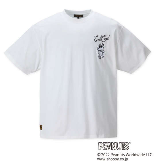 FLAGSTAFF×PEANUTS スヌーピーコラボ半袖Tシャツ ホワイト