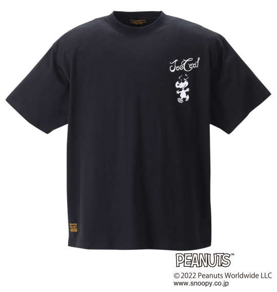 FLAGSTAFF×PEANUTS スヌーピーコラボ半袖Tシャツ ブラック