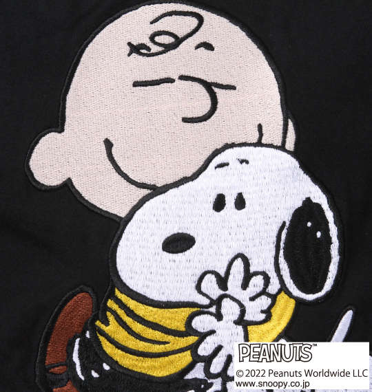 FLAGSTAFF×PEANUTS スヌーピーコラボ半袖Tシャツ ブラック