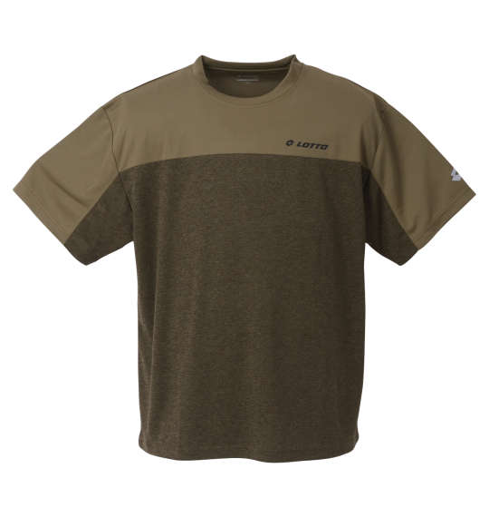 LOTTO 杢DRYメッシュ半袖Tシャツ カーキ