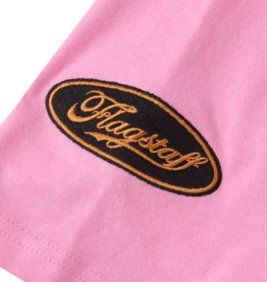 FLAGSTAFF×PEANUTS スヌーピーコラボ半袖Tシャツ ピンク