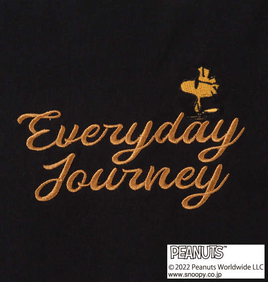 FLAGSTAFF×PEANUTS スヌーピーコラボ半袖Tシャツ ブラック