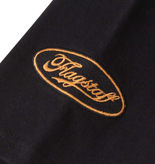 FLAGSTAFF×PEANUTS スヌーピーコラボ半袖Tシャツ ブラック