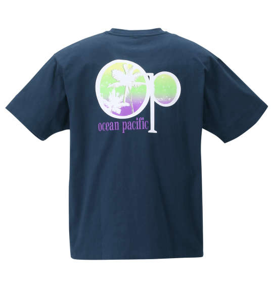 OCEAN PACIFIC プリント半袖Tシャツ ネイビー