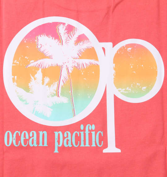 OCEAN PACIFIC プリント半袖Tシャツ ピンク