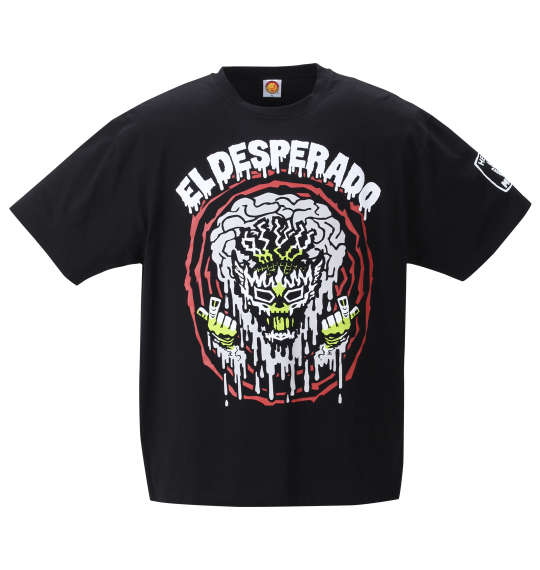 新日本プロレス エル・デスペラードイラスト半袖Tシャツ ブラック