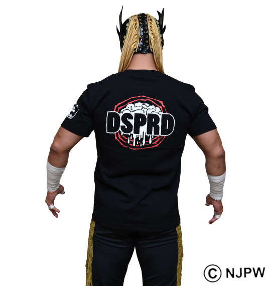 新日本プロレス エル・デスペラードイラスト半袖Tシャツ ブラック