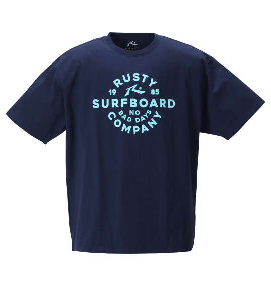 RUSTY プリントTシャツ ネイビー