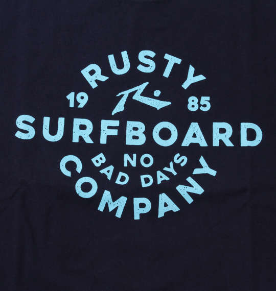 RUSTY プリントTシャツ ネイビー