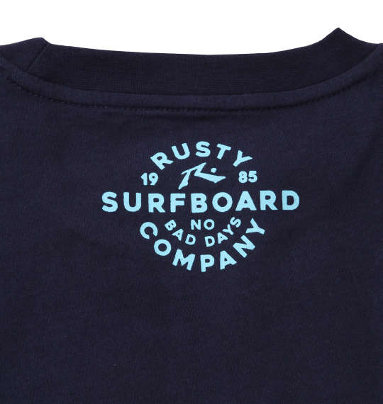 RUSTY プリントTシャツ ネイビー