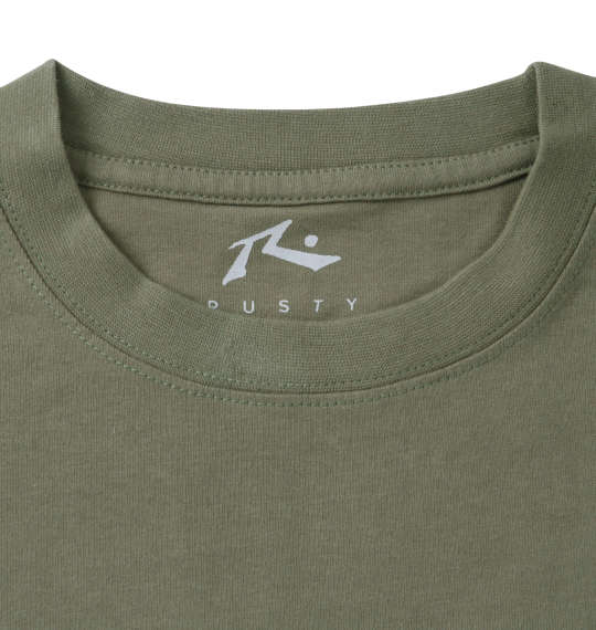 RUSTY プリント半袖Tシャツ カーキ