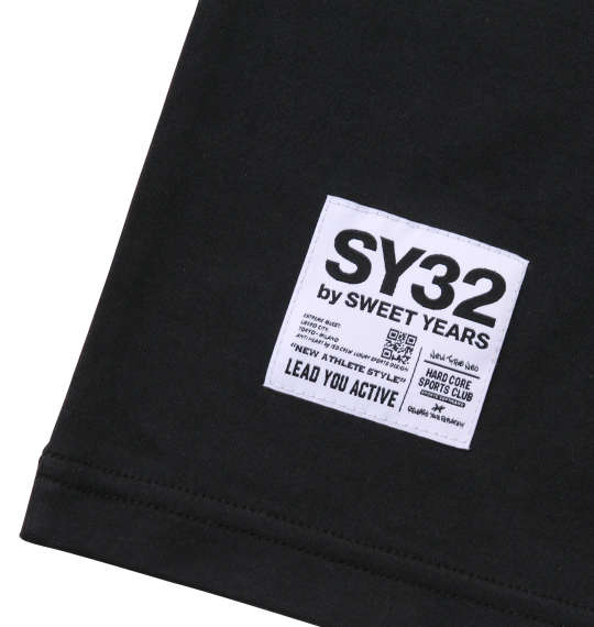 SY32 by SWEET YEARS エクスチェンジカルチョ半袖Tシャツ ブラック