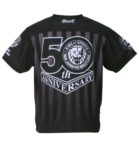 SOUL SPORTS×新日本プロレス 新日本プロレス50周年記念SOUL SPORTSレプリカレフェリーシャツ ブラック