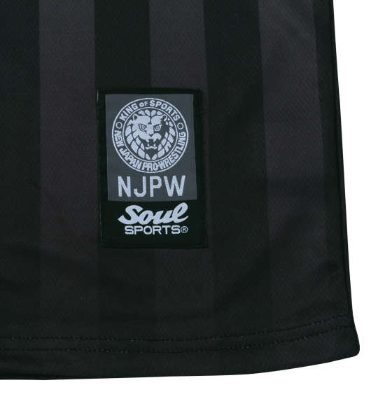 SOUL SPORTS×新日本プロレス 新日本プロレス50周年記念SOUL SPORTSレプリカレフェリーシャツ ブラック