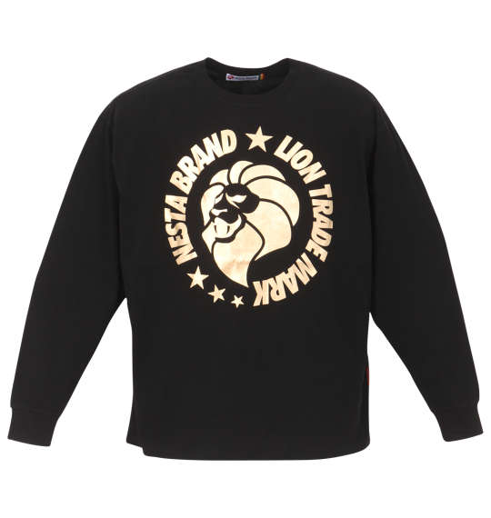 NESTA BRAND 箔プリント長袖Tシャツ ブラック
