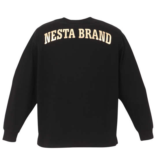 NESTA BRAND 箔プリント長袖Tシャツ ブラック