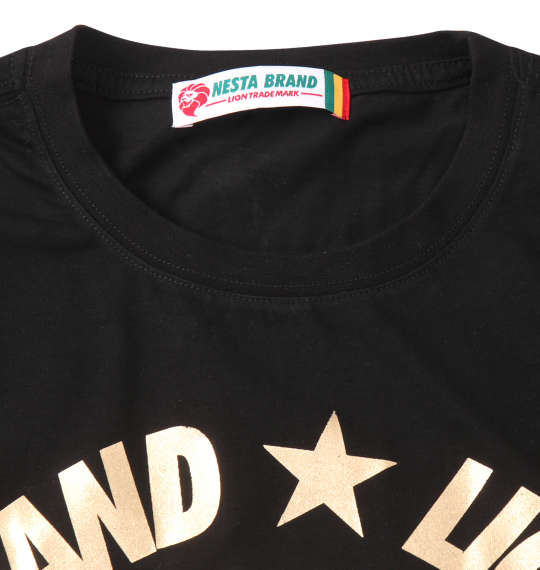 NESTA BRAND 箔プリント長袖Tシャツ ブラック