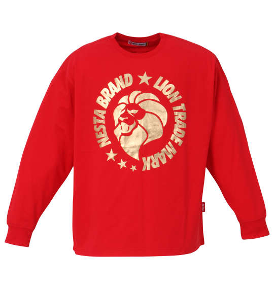 NESTA BRAND 箔プリント長袖Tシャツ レッド