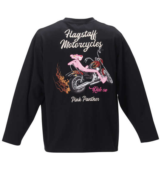 PINK PANTHER×FLAGSTAFF ピンクパンサー長袖Tシャツ ブラック