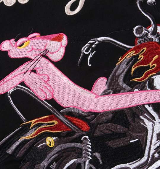 PINK PANTHER×FLAGSTAFF ピンクパンサー長袖Tシャツ ブラック