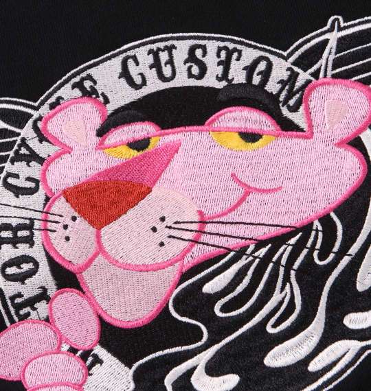 PINK PANTHER×FLAGSTAFF ピンクパンサーフルジップパーカー ブラック