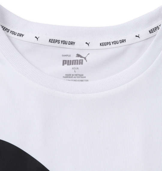 PUMA アクティブビッグロゴ半袖Tシャツ プーマホワイト