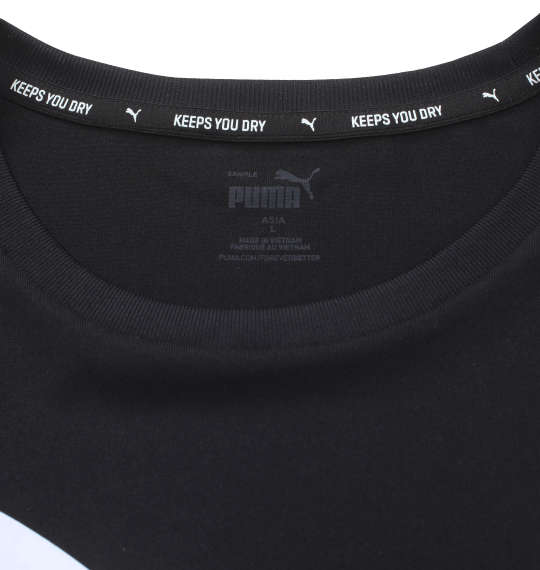 PUMA アクティブビッグロゴ半袖Tシャツ プーマブラック