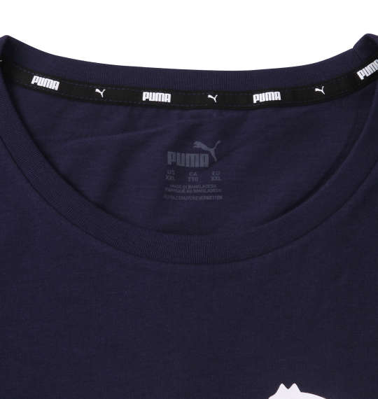 PUMA エッセンシャルロゴ半袖Tシャツ ピーコート