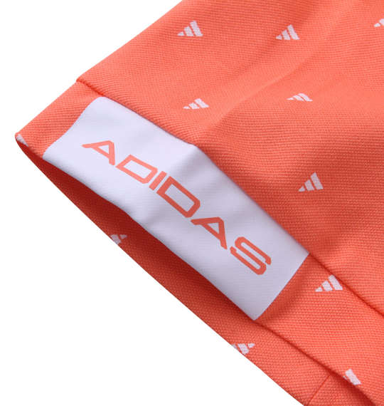 adidas golf アディダスロゴモノグラムプリント半袖B.Dシャツ コーラルフュージョン