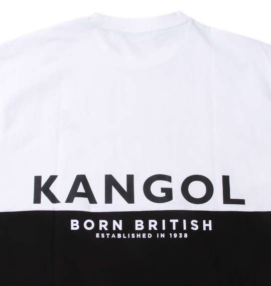 KANGOL バイカラー半袖Tシャツ ホワイト