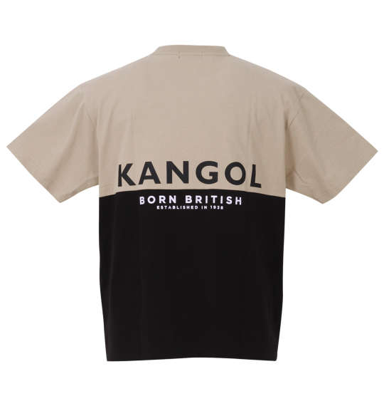 KANGOL バイカラー半袖Tシャツ ベージュ