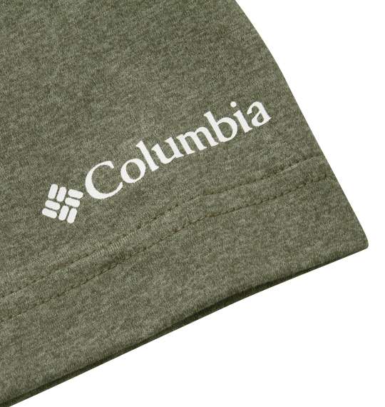 Columbia テックトレイルフロントグラフィックショートスリーブTシャツ ストーングリーンヘザー