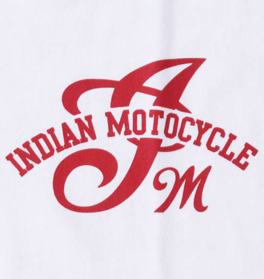 INDIAN MOTOCYCLE 天竺プリント半袖Tシャツ オフホワイト