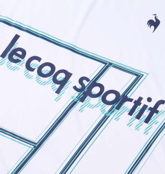 LE COQ SPORTIF 杢スムースグラフィックプラクティス半袖Tシャツ ホワイト