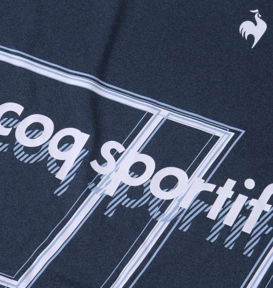 LE COQ SPORTIF 杢スムースグラフィックプラクティス半袖Tシャツ ネイビー