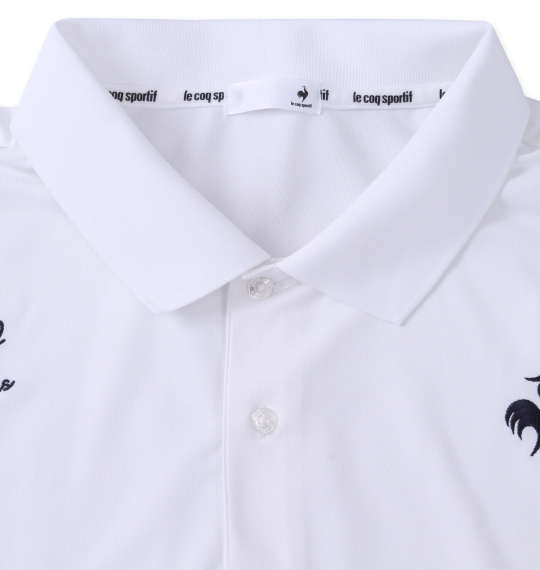 LE COQ SPORTIF ヘランカSUNSCREEN鹿の子半袖ポロシャツ ホワイト