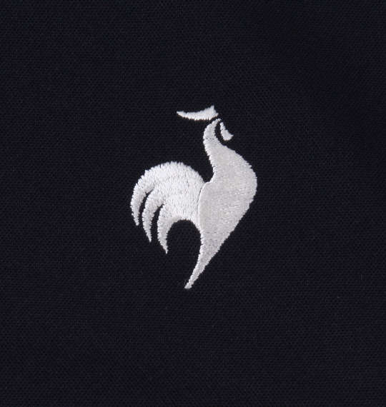 LE COQ SPORTIF ヘランカSUNSCREEN鹿の子切替半袖ポロシャツ ネイビー×パープル
