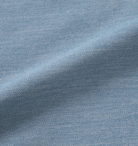 DESCENTE SUNSCREENミニ鹿の子FULL GRAPHIC半袖ポロシャツ サックス杢