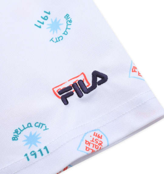 FILA GOLF フリージングカノコエレメントプリント半袖シャツ ホワイト