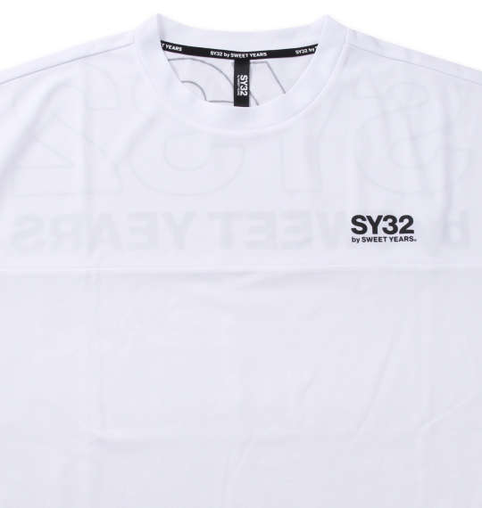 SY32 by SWEET YEARS エクスチェンジエンボスカモ半袖Tシャツ ホワイト