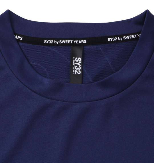 SY32 by SWEET YEARS エクスチェンジエンボスカモ半袖Tシャツ ネイビー