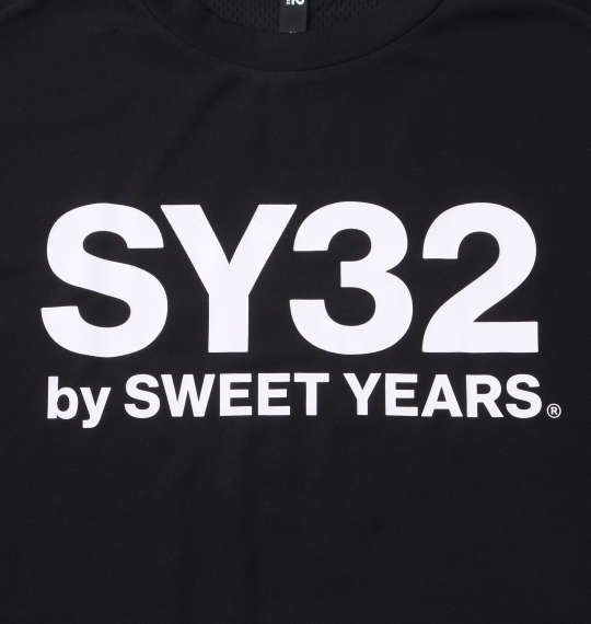 SY32 by SWEET YEARS アスレチックプラクティス半袖Tシャツ ブラック