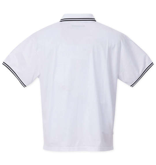 SY32 by SWEET YEARS エンボスボックスロゴジップ半袖ポロシャツ ホワイト