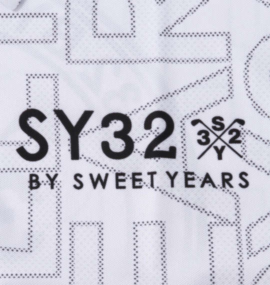 SY32 by SWEET YEARS SYGマリンロゴ半袖ポロシャツ ホワイト