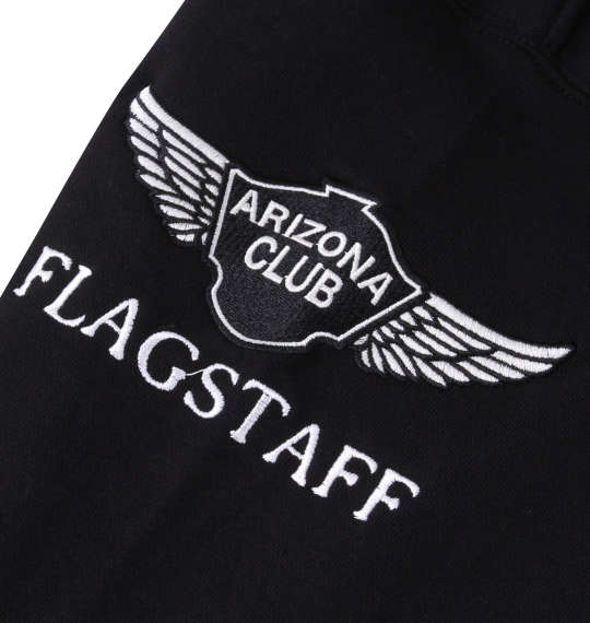 FLAGSTAFF×PEANUTS スヌーピーコラボ裏毛クルートレーナー ブラック