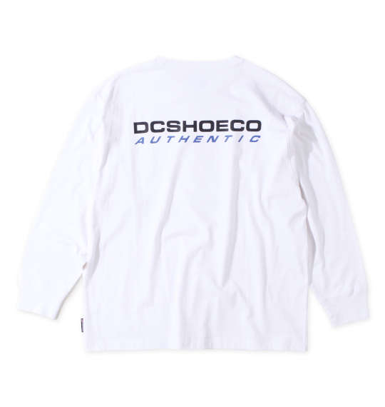 DCSHOES 23AUTHENTIC OBLIQUE LOGO長袖Tシャツ ホワイト