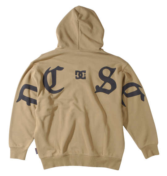 DCSHOES 23BIG OE BACK LOGOフルジップパーカー ベージュ